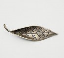 David Andersen Norway unusual sterling silver leaf brooch pin Scandinavian