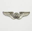 Antique WWII sterling silver US Air Crew Eagle winged military brooch pin
