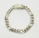 Heavy vintage curb chain sterling 925 silver 9" long men bracelet Mexico