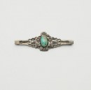 Vintage native Eagle Thunderbird turquoise sterling silver Fred Harvey era pin