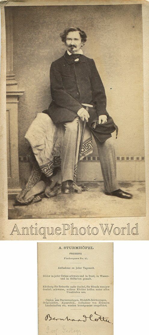 Bernhard Von Cotta German Geologist RARE Antique Geology CDV Photo 