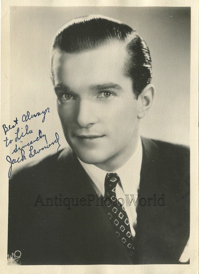 Jazz singer Jack Leonard antique hand signed photo | eBay